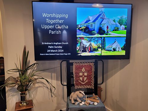 Welcoming to worship at St Andrew's Crowell, Palm Sunday