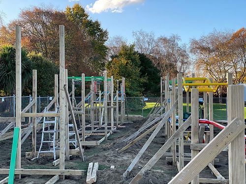 Senior Playground being installed