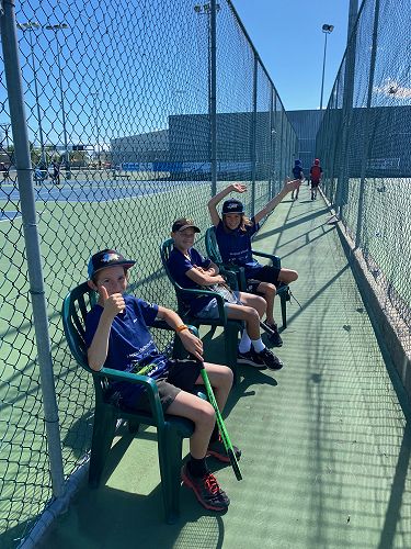 The boys, chilling and supporting Costa