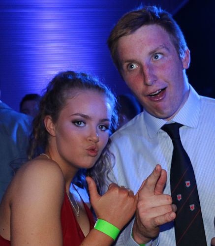 Liam Robinson and date who can't see his face. 