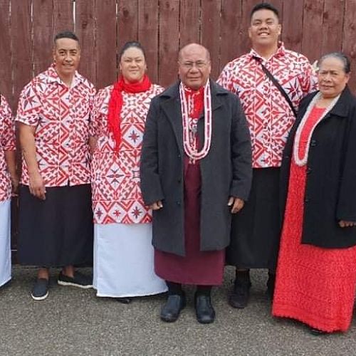 Talie, second from right, with her family