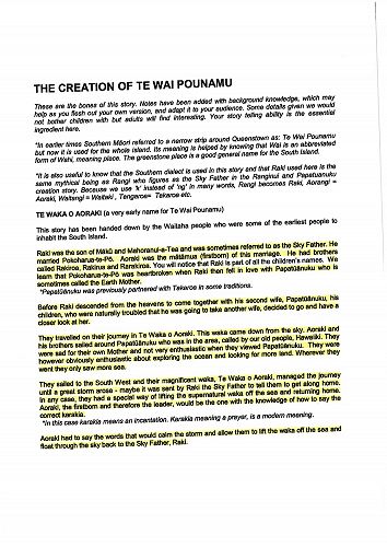 The Creation of Te Wai Pounamu Part 1