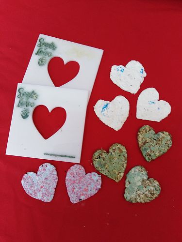 Paper seeded hearts