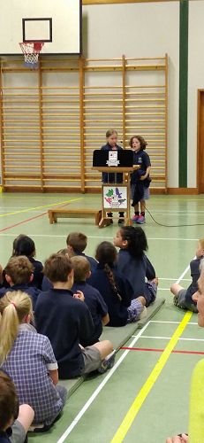 Amelia and Ariana presenting