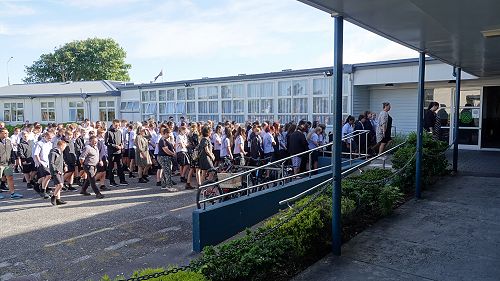 Tuesday Pōwhiri - welcoming our Year 9's to Greymouth High School