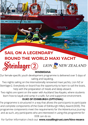 NZ Sailing Trust - Hine Moana and Tikapa Moana