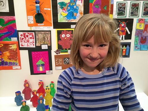 Ruby-Ann in front of her winning entry