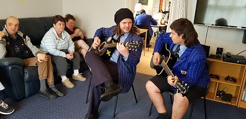 Bowen Hodgson and Declan Van der Erf with a performance