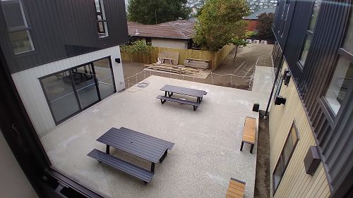 Boarding Village Redevelopment - Courtyard from upstairs window