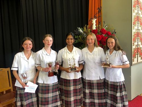 Anna Mansfield, Rhiannon Thomas, Sai Sukumar, Brooke Taylor and Emily Neal (L-R)