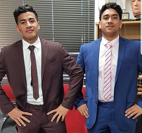 Rocky and Fatai - before the Ball