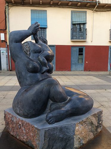 Day 15 Sculpture in Bishop's Plaza, Astorga.