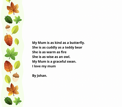 Room 3's Special Person Poems