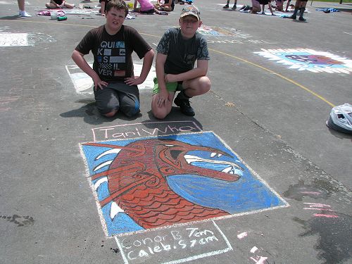 Chalk Art - Taniwha