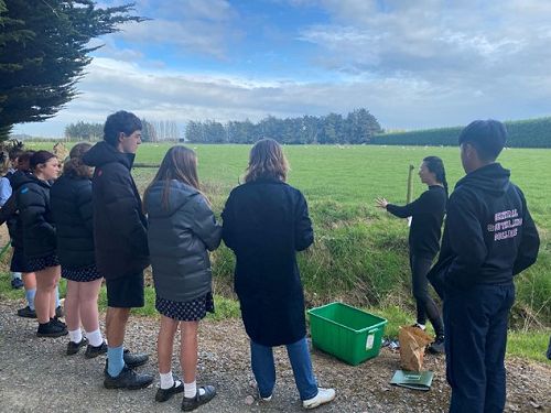 Environmental Management Scientist Dr Christine Liang from SIT demonstrating how to use the Microplastics Citizen Science Community Kit. 