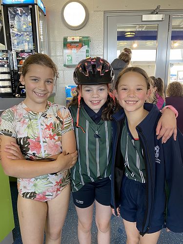 Team Columba Celtics happy with their efforts after completing the Triathlon