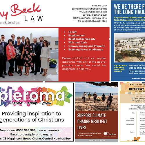 Advertisers in Tui Motu Magazine