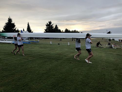 Putting the boat on the water