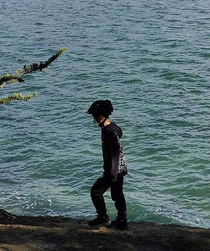 Ethan Zhou went biking on his birthday, as well as taking a walk on the beach