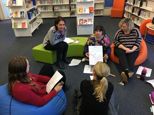 Staff review, explore, connect...