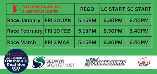 Lake Crichton Triathlon & Duathlon Dates 2023