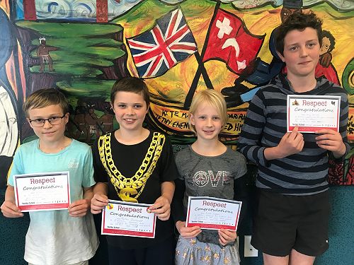 Respect awards for:  William, Kaden, Brydie and Troy