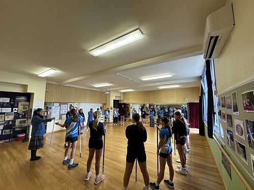 Year 9 Dance participating in Māori games