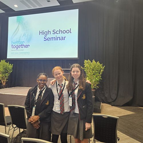 Geography students Busisiwe Mjimba, Femka Wylie and Megan McInnes