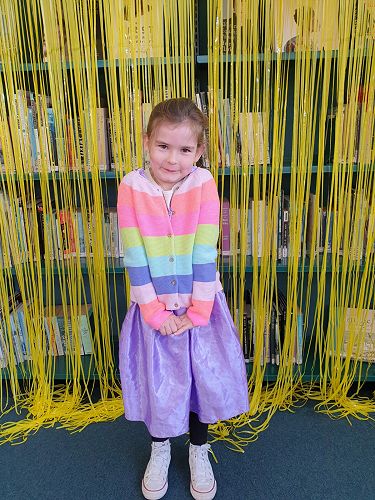 Students enjoying Fictional Character Dress Up Day