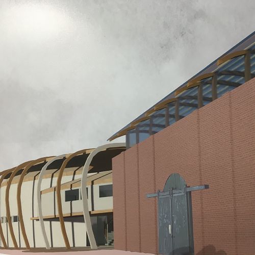 Visualisation of design for redevelopment of the Sims Building, Port Chalmers