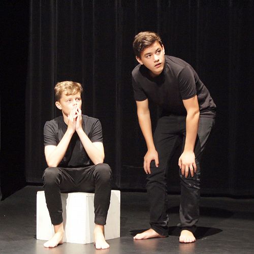 Jona Cooper (seated) and Quinn Benson-Gamble.