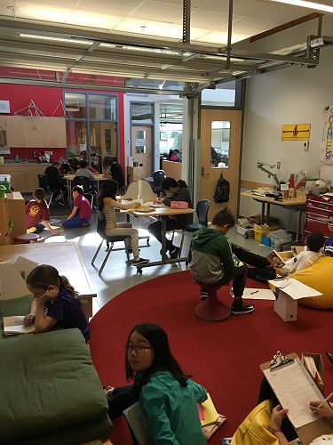 A break out space off the learning common area for one Learning community