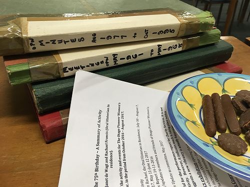 Otago Pioneer Women's Memorial Association’s
archives fossicking workshops supplied material for Indignation! A verbatim theatre piece. 