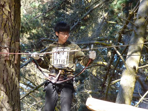 Koki was nervous at first but challenged the course and went much higher than he thought he would. Well done Koki!