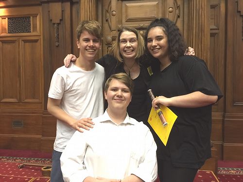 Ms Spicer and her Shakespearean actors