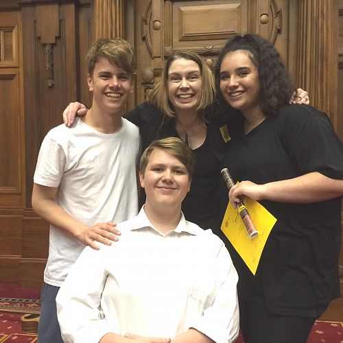 Ms Spicer and her Shakespearean actors