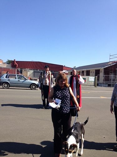 Lorraine with Marley.