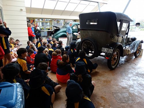 Students learning about these wonderful cars