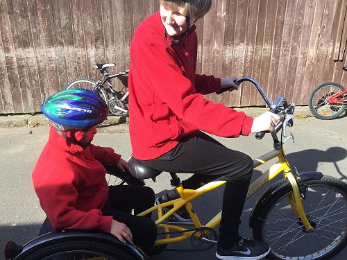 Team work on the bikes