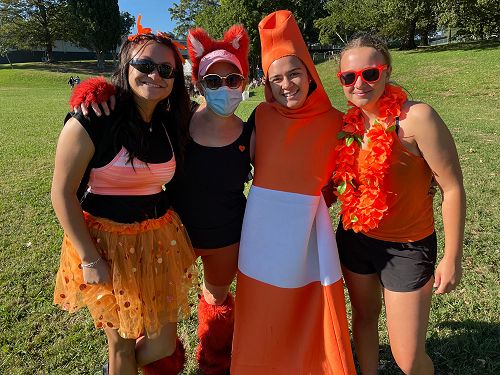 Eve Turner (Deputy House Leader), Ms Kenny (House Leader), Kura Edwards (Spirit Leader) & Emily Leen (Student House Captain)