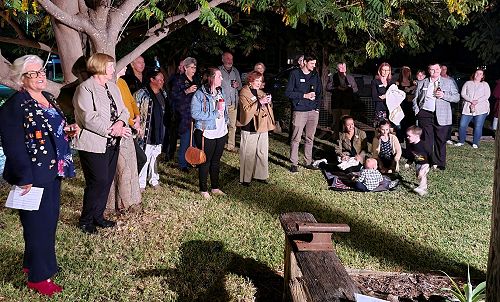 The birth of a new club in the Bush – the Chartering of the Rotary Club of Barcaldine on 12th June 2021, with then District Governor Adele Hughes (left)