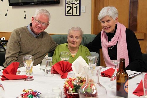 Brian, Margaret and Jan enjoy the mid Christmas me