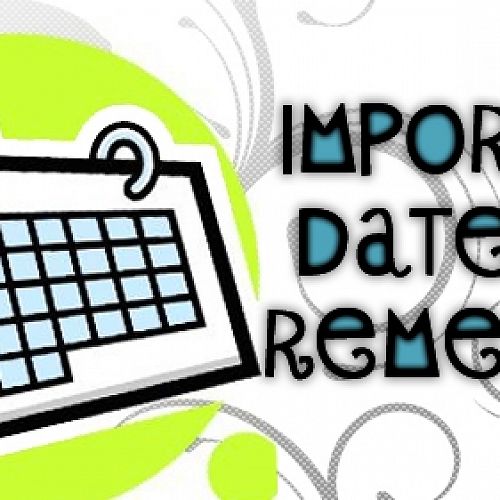 Dates to remember