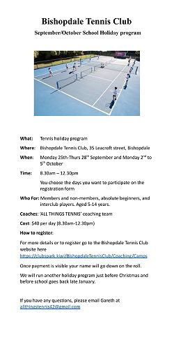 Bishopdale Tennis Holiday T3 23