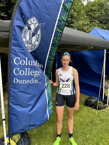 Melanie flying the flag for Columba College!