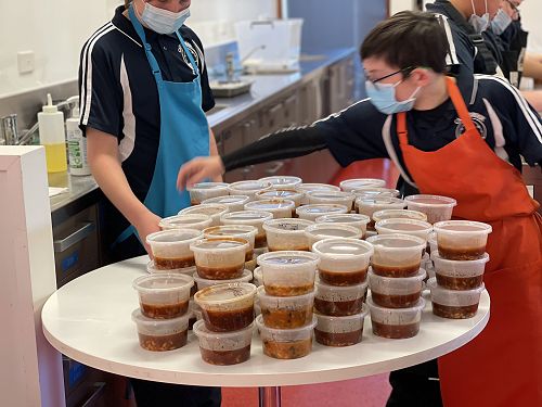 Yr 7/8, cooking with Ronnie and Mrs Marshall