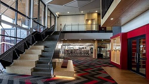 Reception area and Library