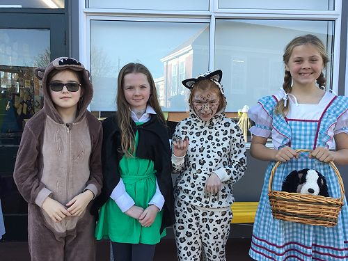 Students enjoying Fictional Character Dress Up Day
