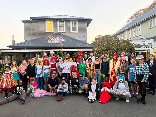 Hostel dress up dinner