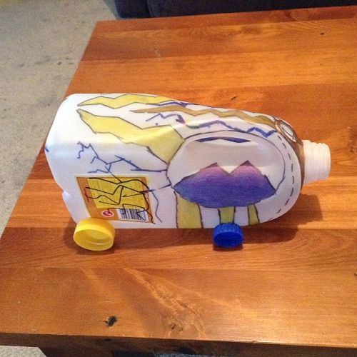 Eva made a car from recycled materials, which fits into out REP lesson on litter. 